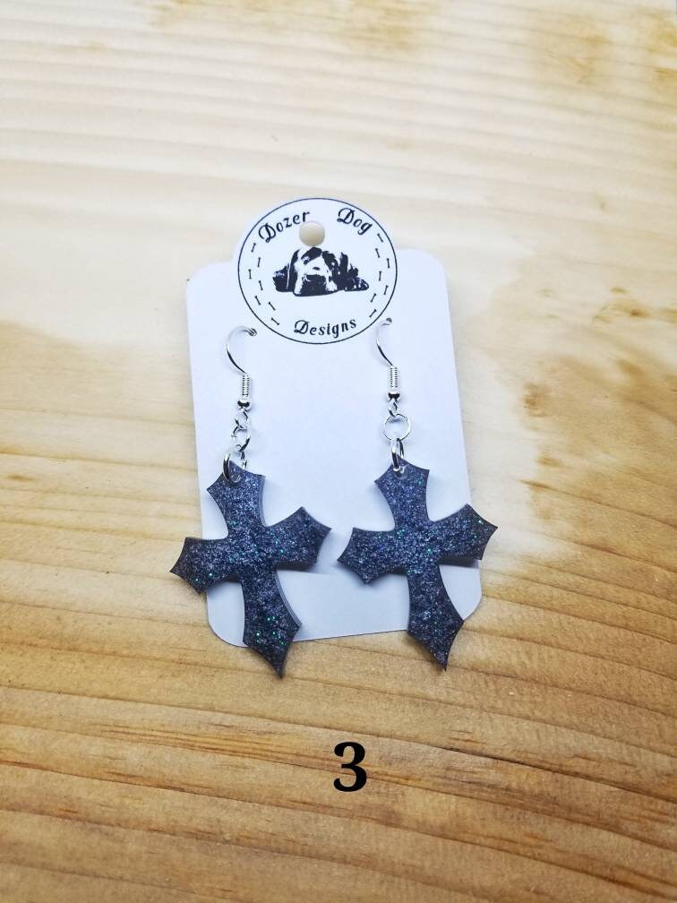 Custom Cross Faith Dangle Earrings