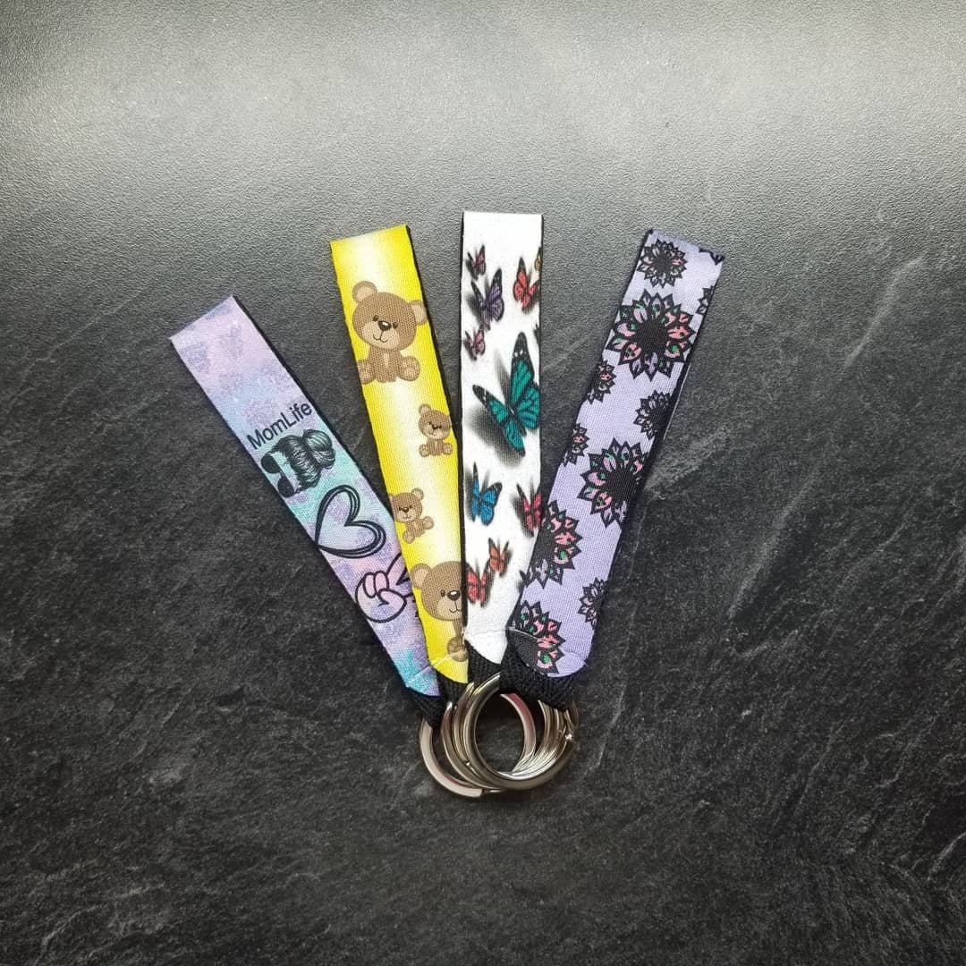 Key Fob Wristlet | Keyring Strap | Neoprene - Wristlet Keychain