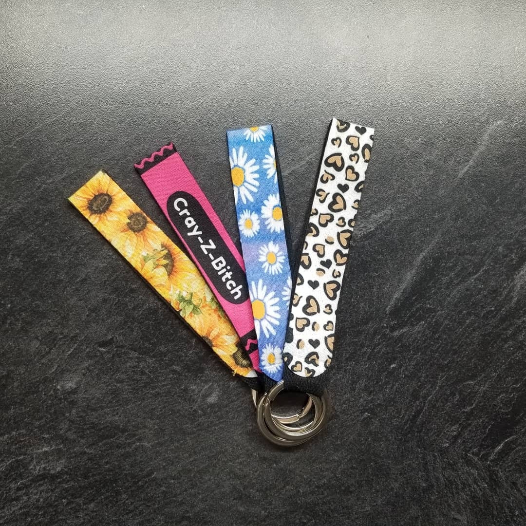 Key Fob Wristlet | Keyring Strap | Neoprene - Wristlet Keychain