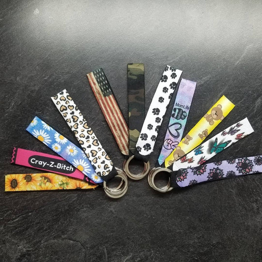 Key Fob Wristlet | Keyring Strap | Neoprene - Wristlet Keychain