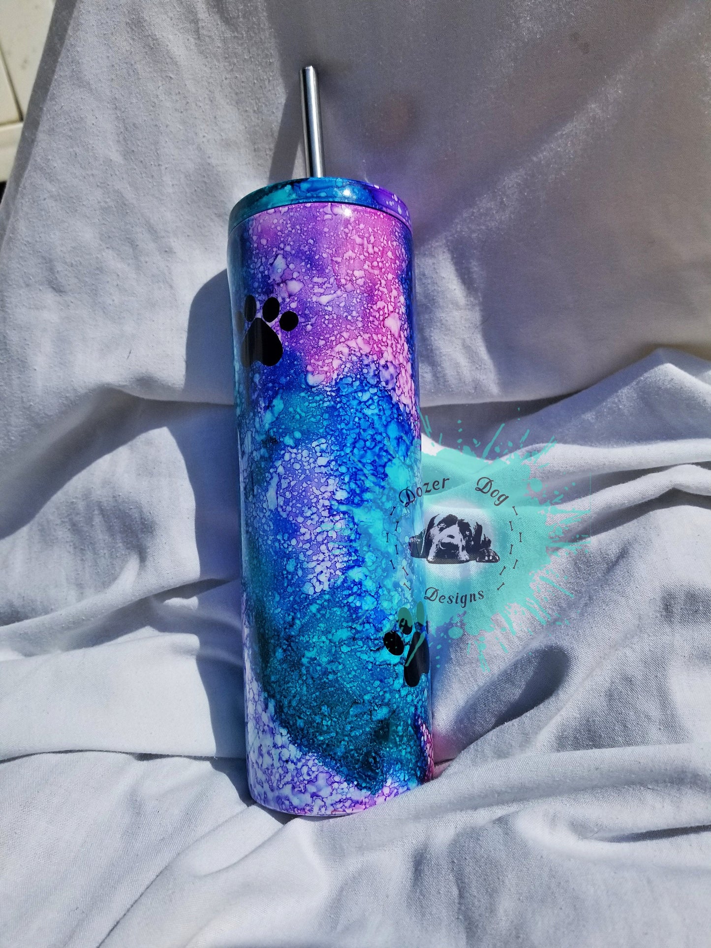 Watercolor Pawprint Tumbler