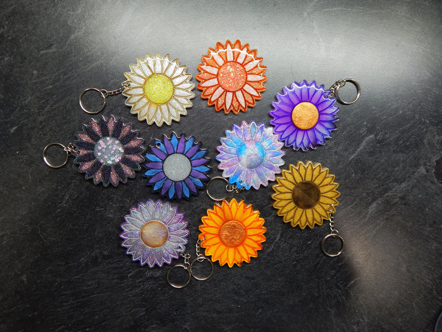 Custom Flower Keychain | Daisy Sunflower | Ornament