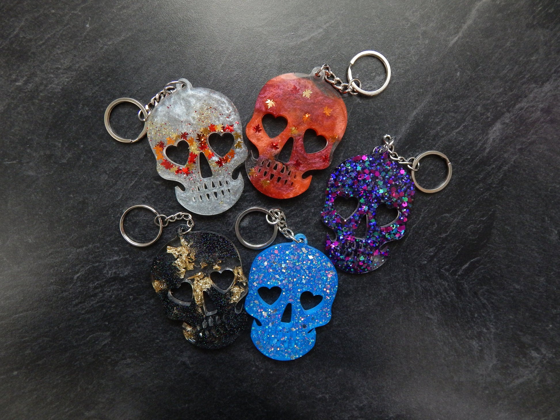 Custom Sugar Skull Keychain – DozerDogDesigns