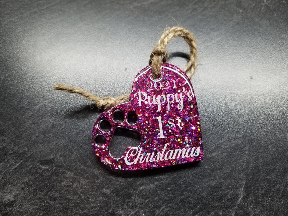 Custom Paw Print Pet Christmas Ornament