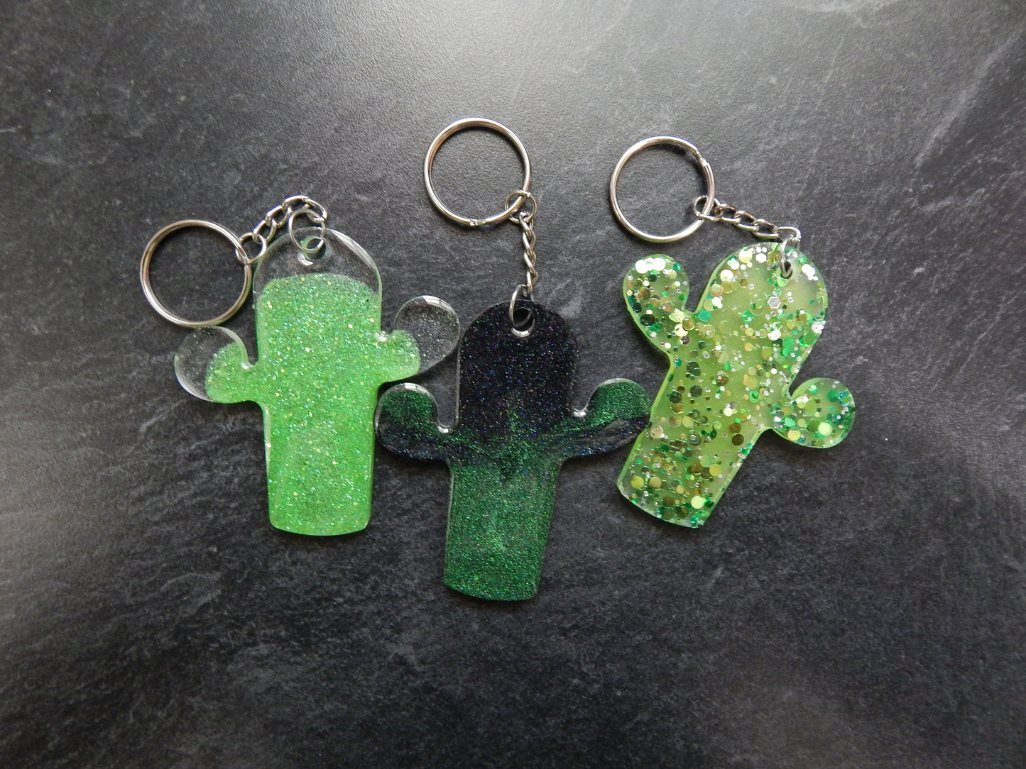 Custom Cute Cactus Resin Keychain