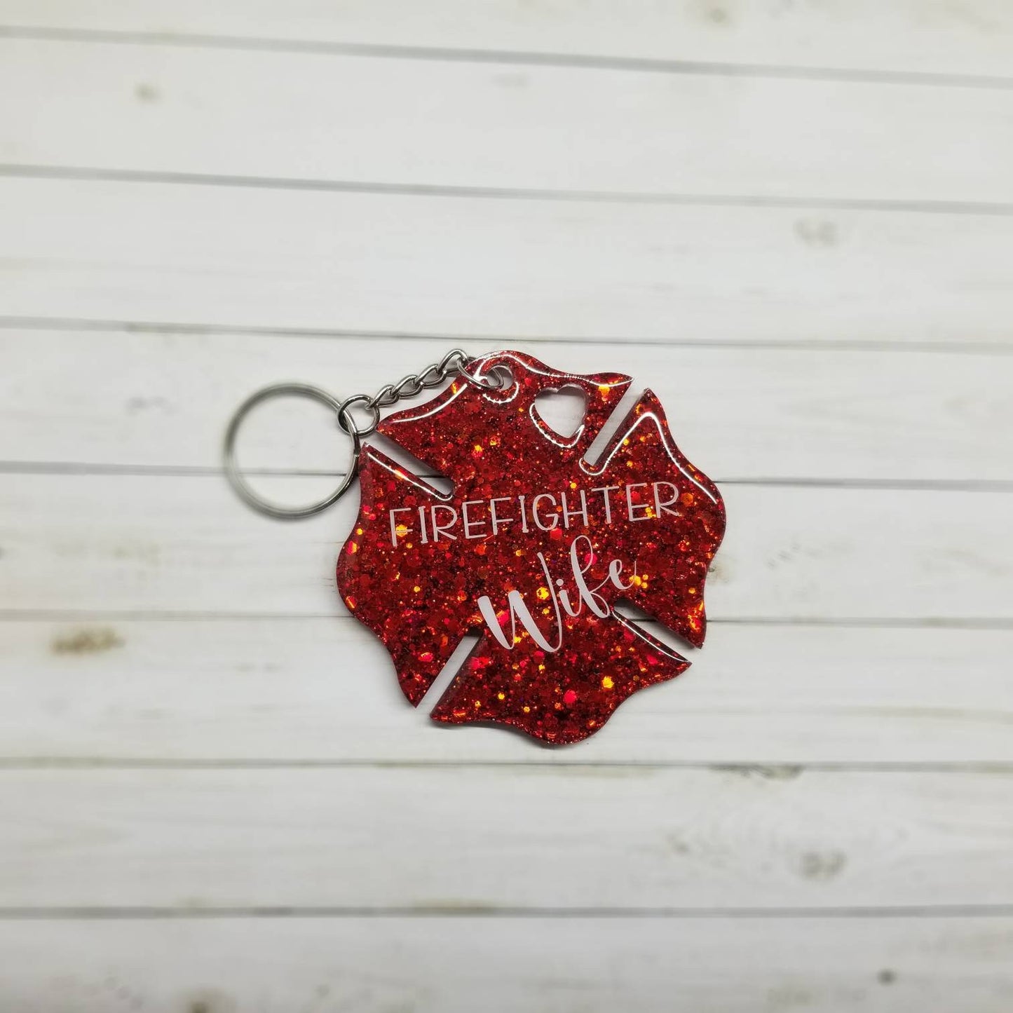 Firefighter Badge Keychain