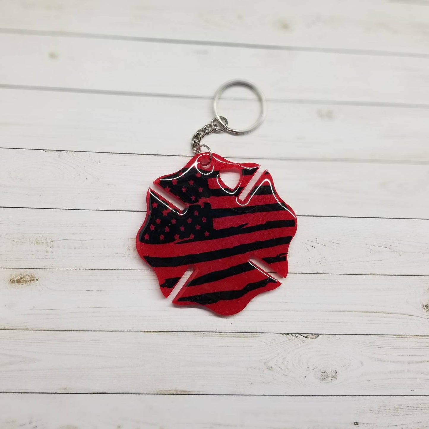 Firefighter Badge Keychain