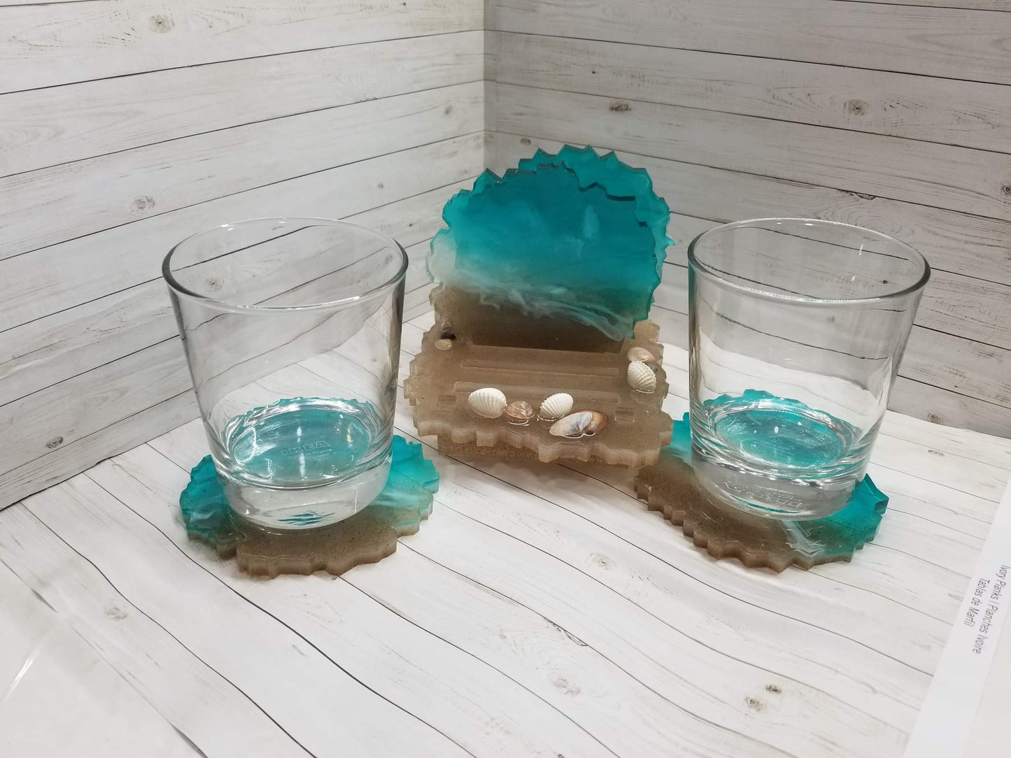 Geode Coaster set with Tray